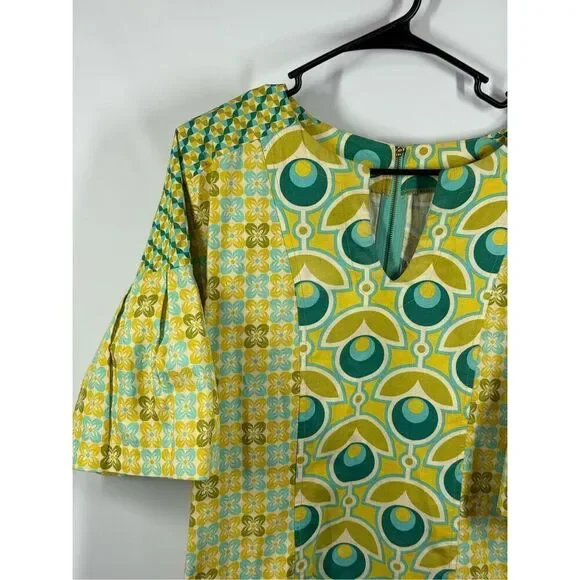 Uncle Frank Made in USA V neck flare sleeve Dress 100% cotton size extra small - Picture 3 of 9